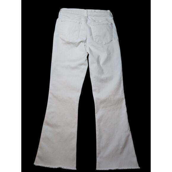 Gap White Kick Fit High Rise Raw Hem Casual Classic Stretchy Jeans Size 30/10T - Picture 6 of 9